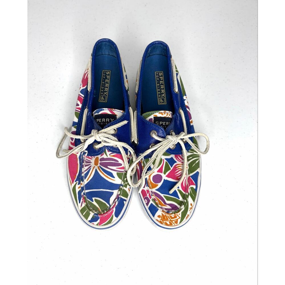 Sperry Top Sider Boat Shoes Women's Sz 6M Floral Beach Resort Casual Comfort